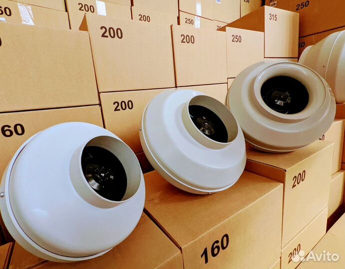 Канальный вентилятор 100-315мм приточный