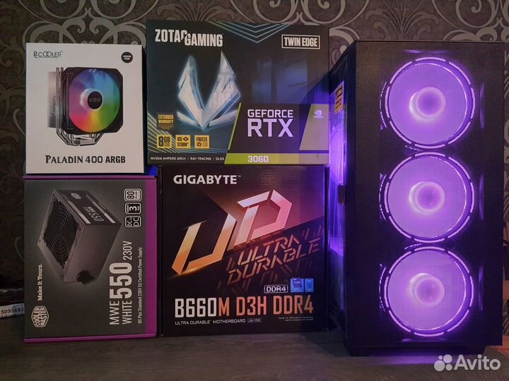 Мощные Пк Core i5 12400F/11600KF/11400F+RTX3060/Ti