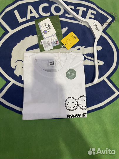 Футболка новая Lacoste x Smiley