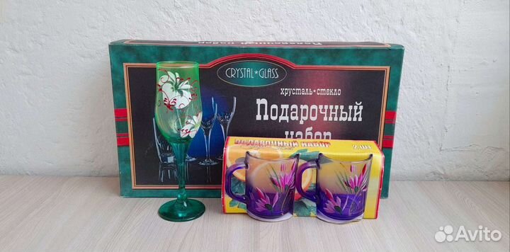 Новая посуда: бокалы,чашки,конфетница