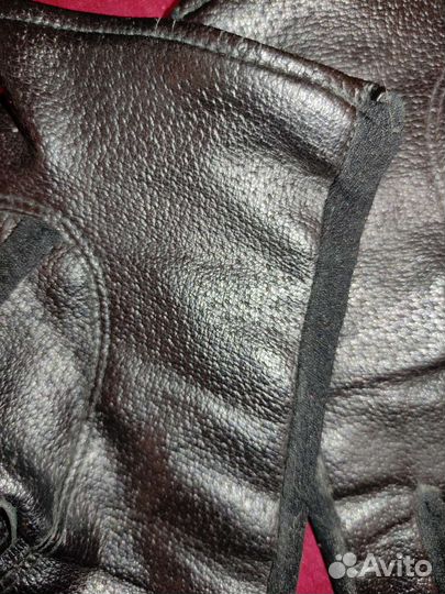 Натуральная кожа перчатки женские, размер 7