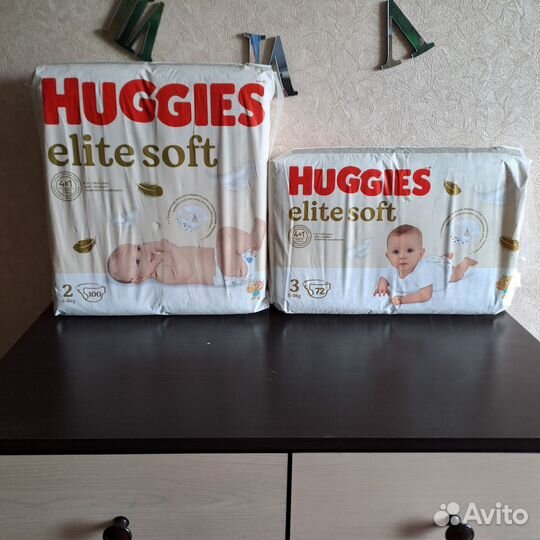 Подгузники хаггис elite soft 3 и elite soft 2