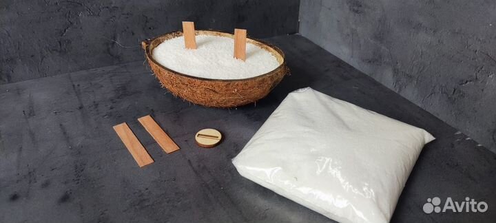 Насыпная свеча в кокосовой скорлупе(в гранулах)