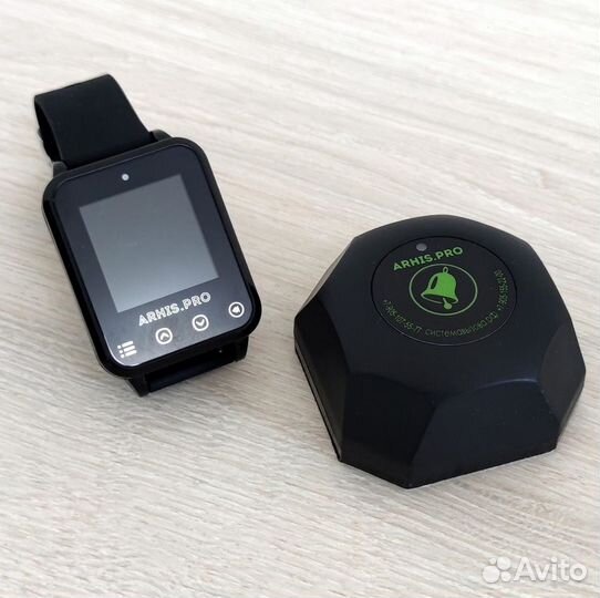 Кнопка вызова официанта модель Бургер и часы Элит