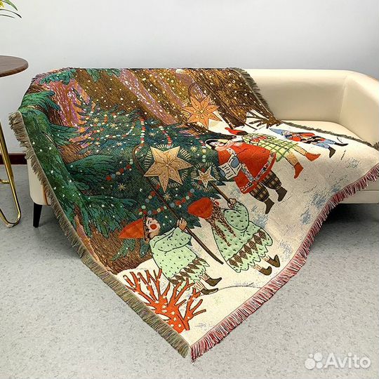 Новогодний плед покрывало Zara Home и H&M Home