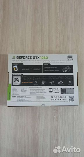 Видеокарта gtx 1060 6gb msi OC