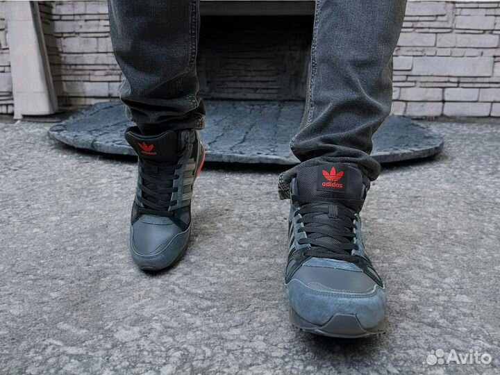 Кроссовки зимние на меху Adidas zx 750 мужские