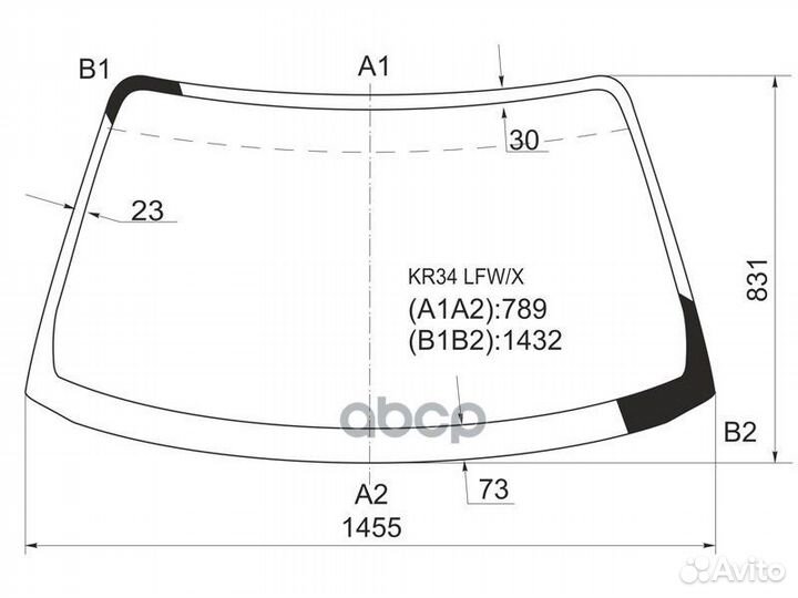 Стекло лобовое nissan skyline 2D 98-02 KR34 LFW