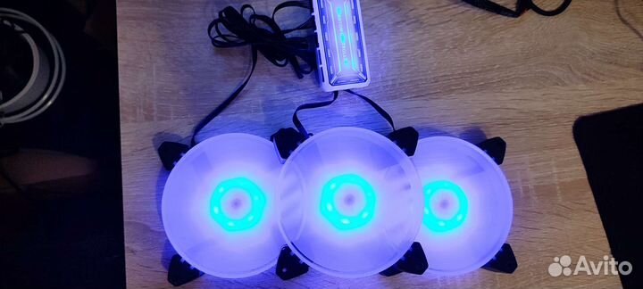 Кулера 120 мм с хабом и пультом управления