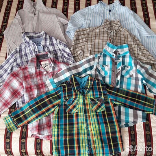 Рубашки и махровый халат р.104