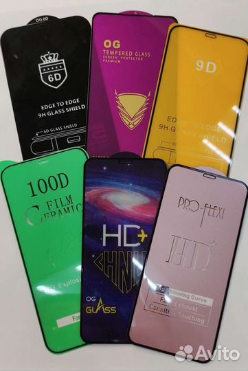 Защитное стекло iPhone Samsung Huawei Xiaomi