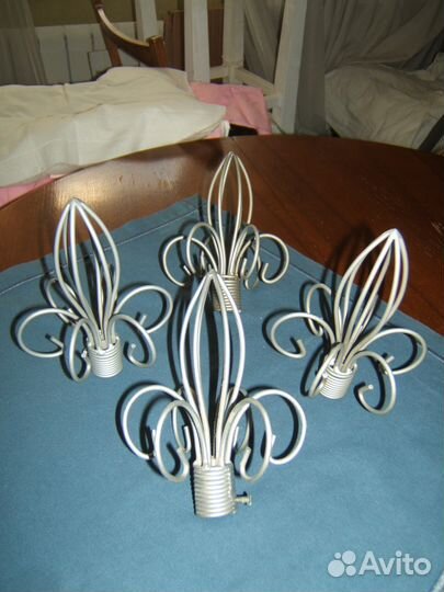 Шторные карнизы,кольца,наконечники лилия,люверсы