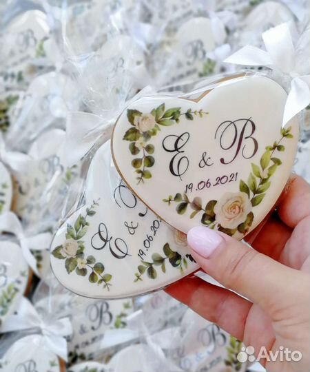 Имбирные пряники на свадьбу (подарки, комплименты)