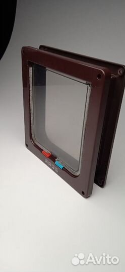 Дверца для котов и собак (белый/коричневый)