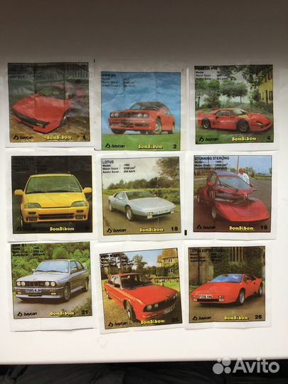 Вкладыши разные