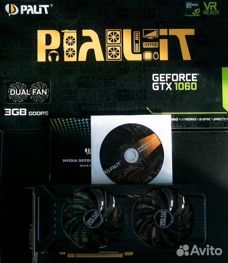 Видеокарта GTX 1060 3GB Palit