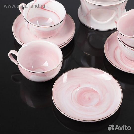 Набор керамический чайный «Марбер», 10 предметов: