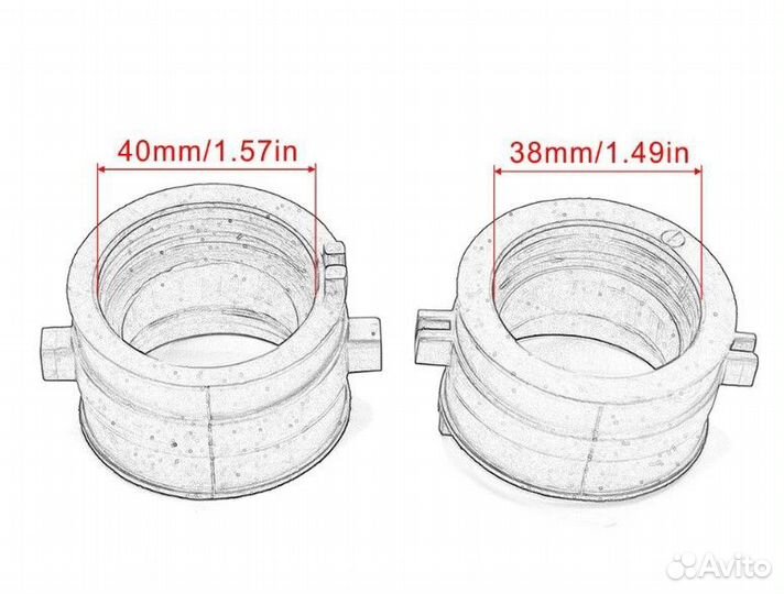 Патрубки карбюратора Honda bros 400 Steed 400 VLX4