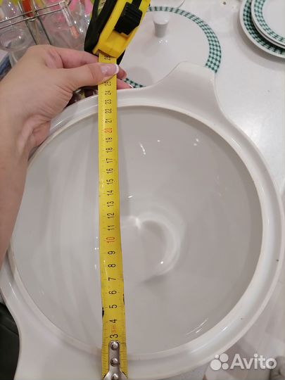 Набор столовых тарелок с супницей фарфор ГДР