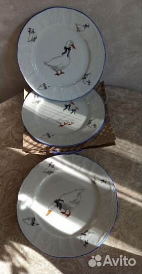 Тарелки Гуси Bernadotte новые
