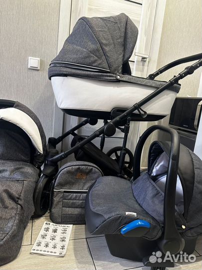 Коляска Adamex 3 в 1 Люкс как новая