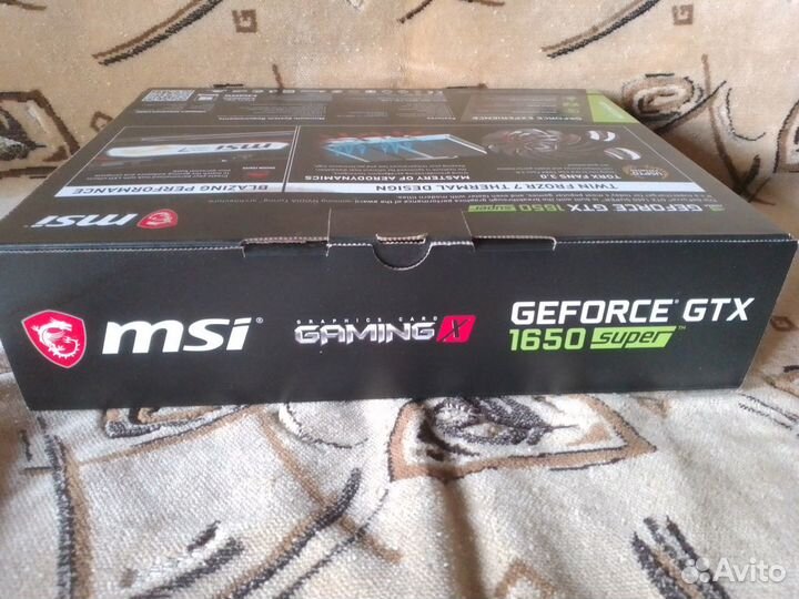 Коробка от MSI geforce GTX 1650 super gaming X