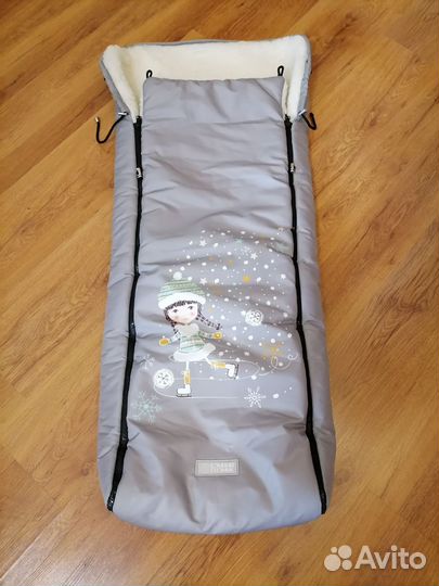 Меховой конверт Сонный Гномик