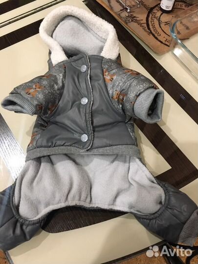 Для собачки платье,зим.комбинезон S