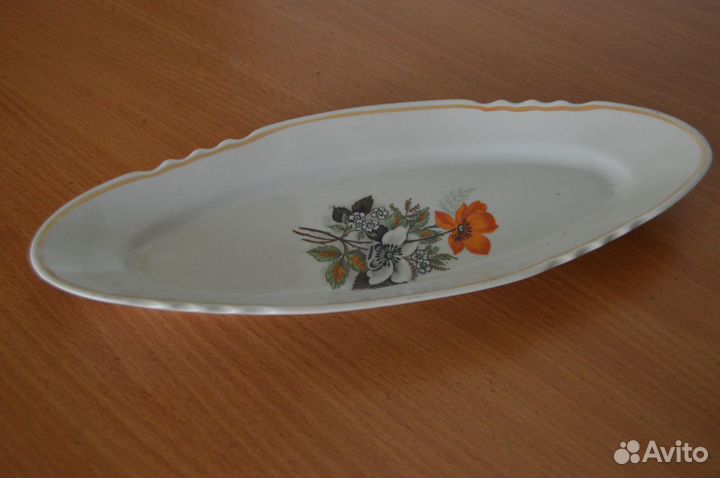 Хрустальная салатница ладья