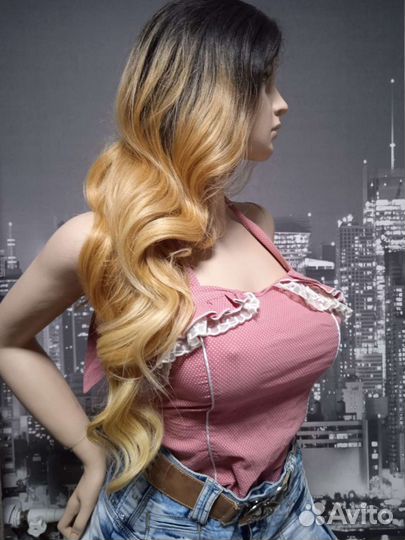 Парик Омбре Блонд