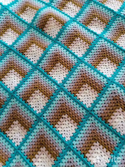 Плед 3д, размер 186 на 146, ручная работа