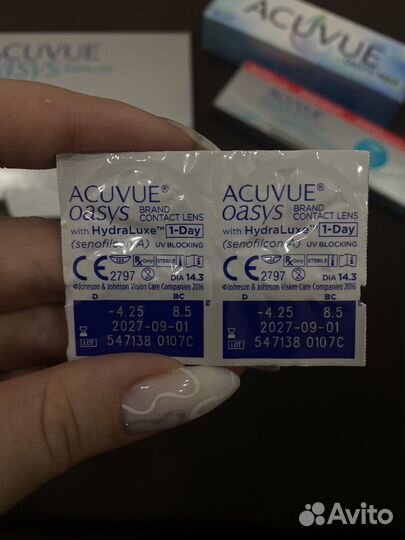 Линзы acuvue oasys 1 day
