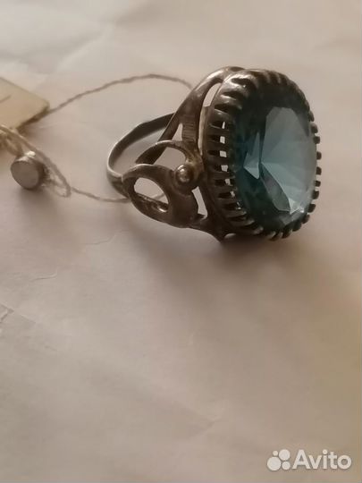 Серебряное кольцо женское СССР