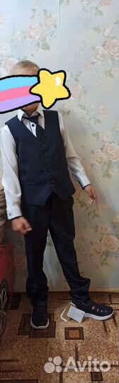 Школьный костюм 122-128 рубашки, водолазка, брюки