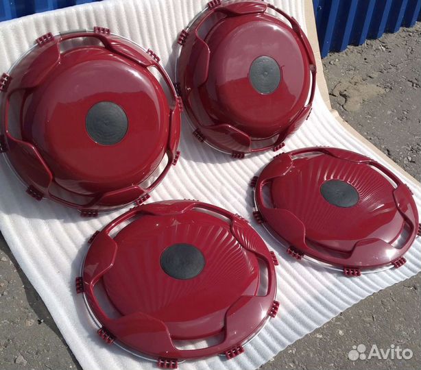 Колпак 2 пер+2зад колеса 17.5 радиус цвет Бордовый