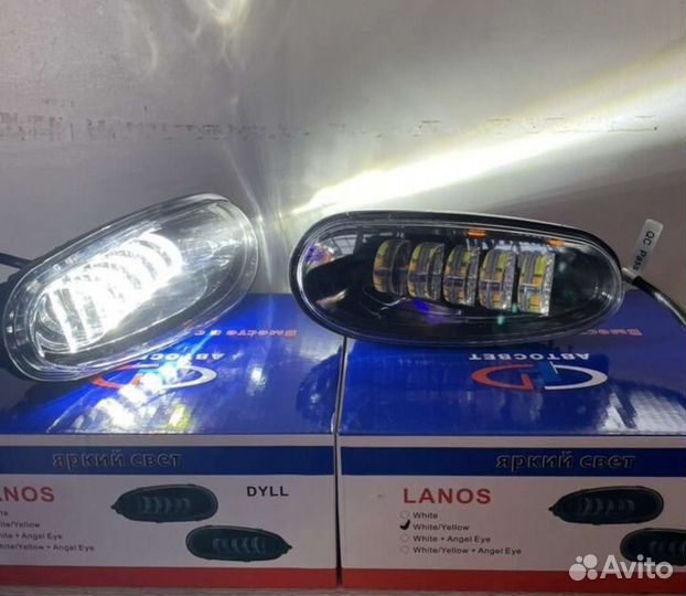 Противотуманные фары на chevrolet lanos 100W