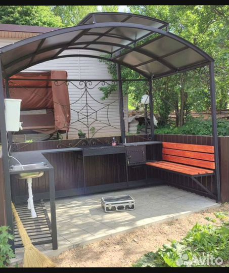 Мангал с крышей