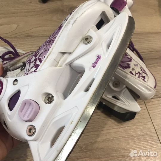 Коньки/ролики раздвижные 2 в 1