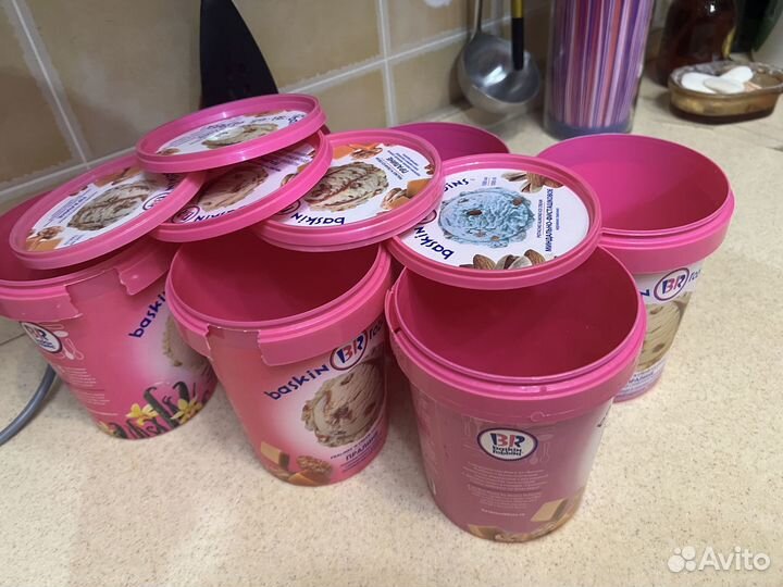 Пустые банки баскин роббинс
