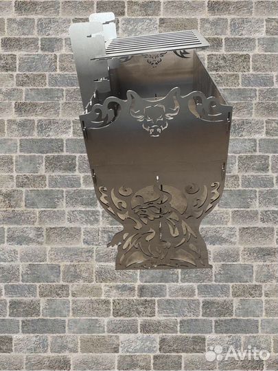 Мангал разборный 4 мм 61х55х31см