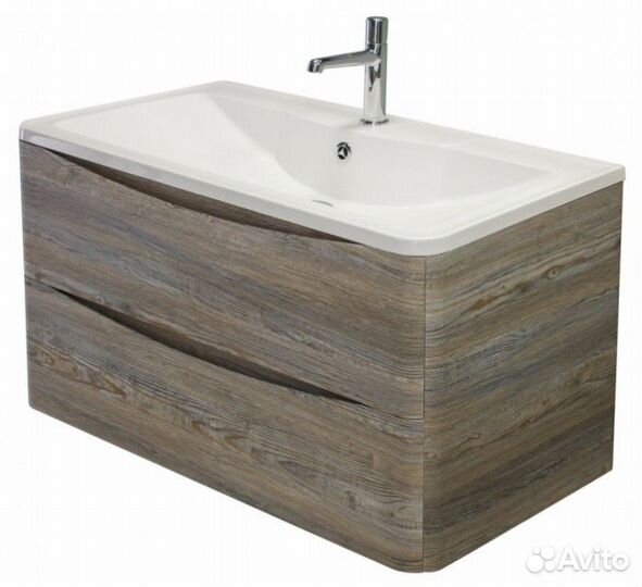 Тумба с раковиной из искусственного камня BelBagno Acqua 80 см, цвет Pino Scania