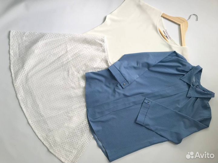 Блузка женская белая 44 46 юбка