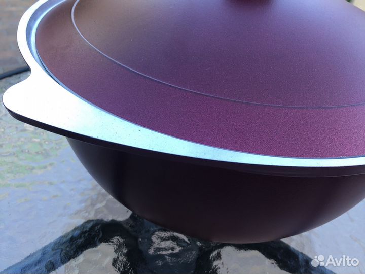 Казан бордовый алюминиевый 7л kukmara