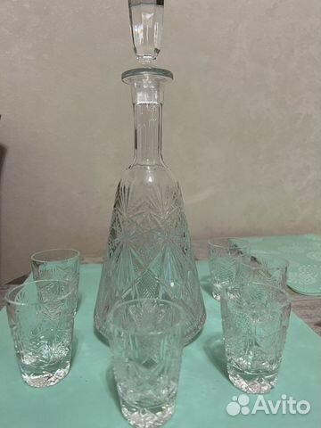 Графин хрустальный с Рюмками из СССР