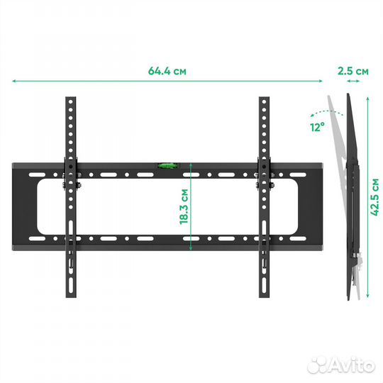 Кронштейн для тв наклонный onkron TME-64B