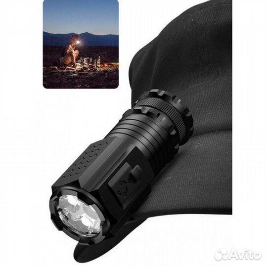 Фонарик металлический coba CB-350X, магнит, 18350