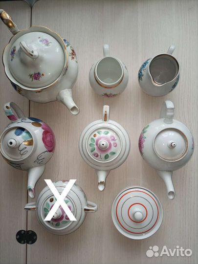 Чайники, молочники, сахарницы, фарфор СССР