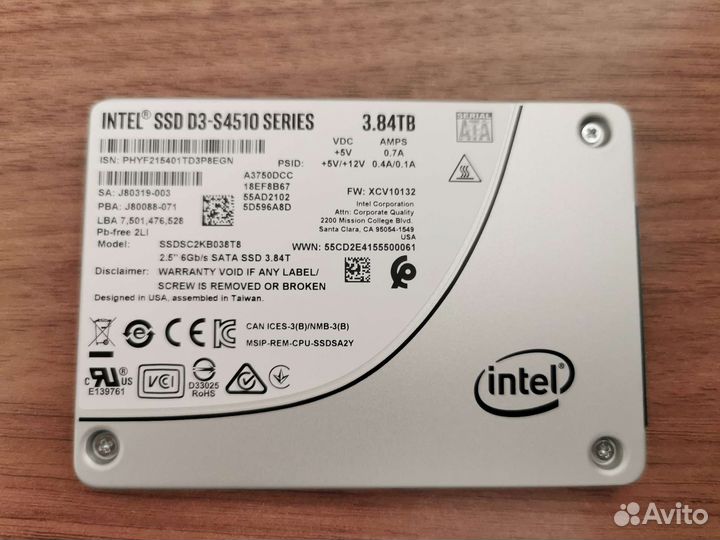 SSD Intel D3-S4510 4 Tb SATA