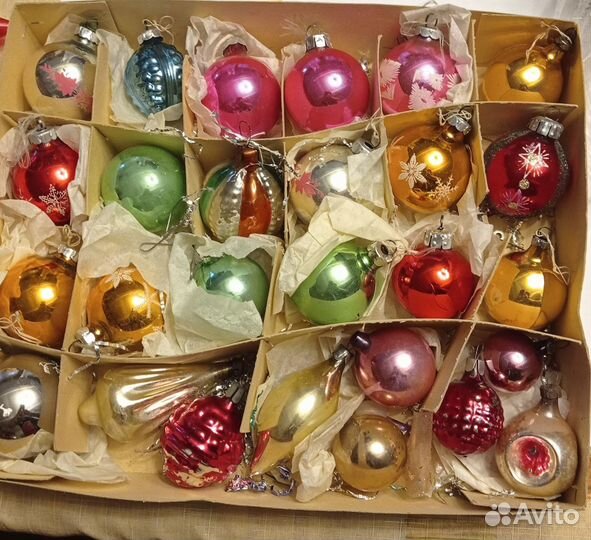 Елочные игрушки ГДР и СССР одним набором