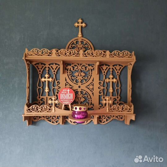 Иконостас полка для икон божница красный угол (23)